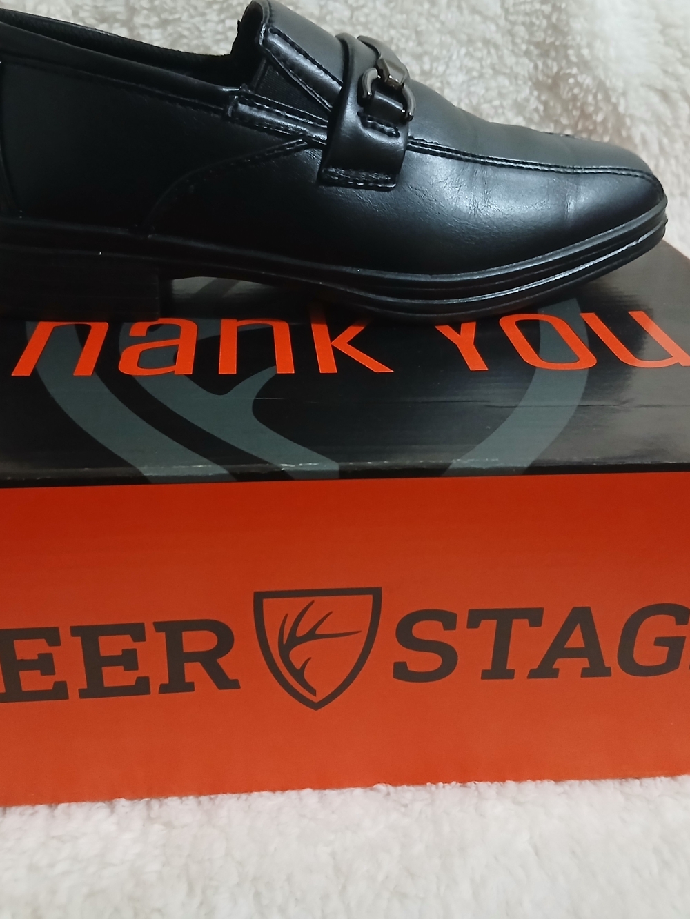 Deer Stags Black Slip-On Bit Loafers
